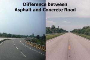 Difference between Asphalt and Concrete Road