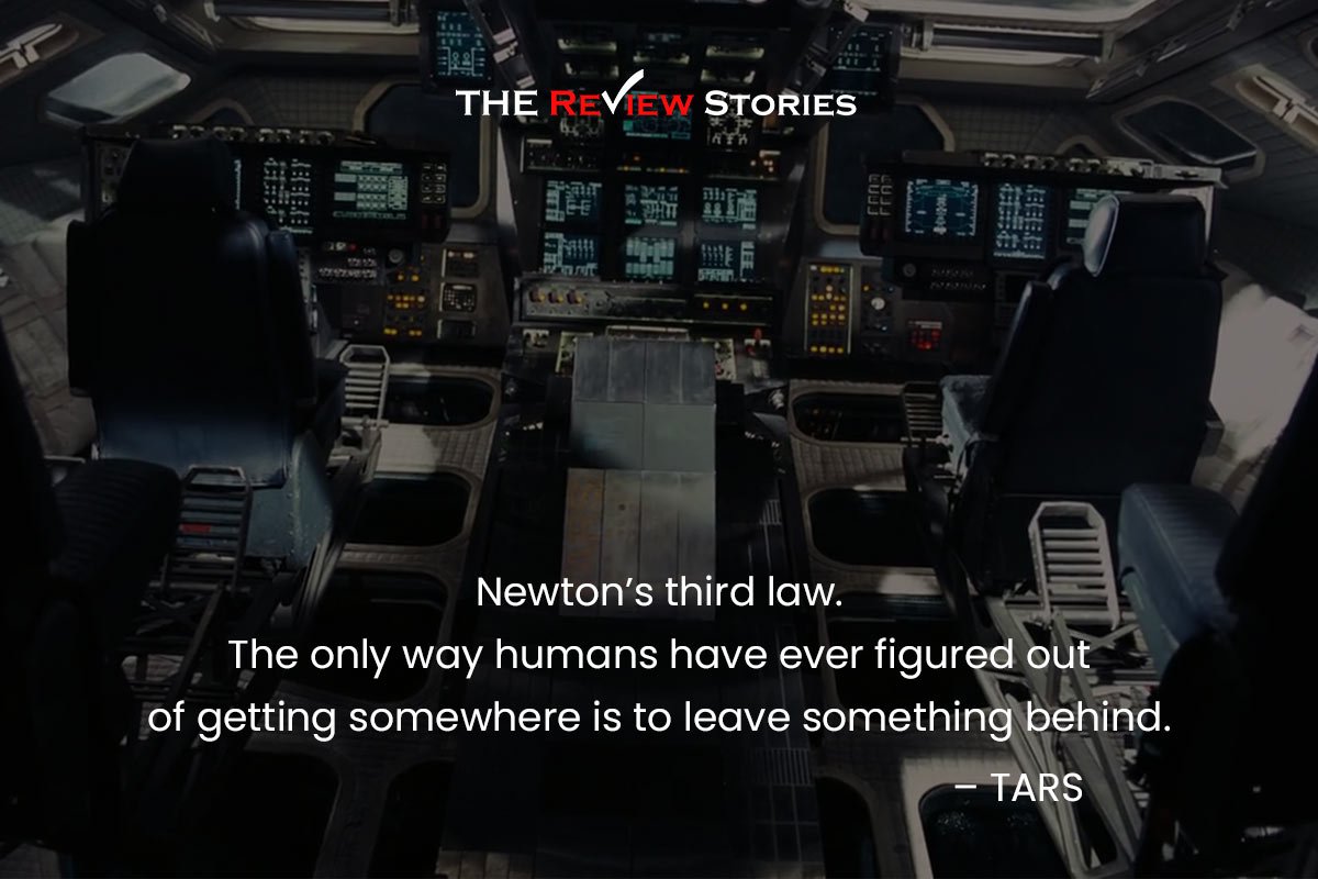 Newton’s third law. The only way humans have ever figured out of getting somewhere is to leave something behind