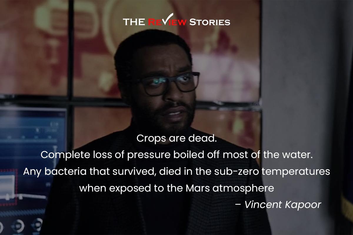 Crops are dead. Complete loss of pressure boiled off most of the water. Any bacteria that survived, died in the sub-zero temperatures when exposed to the Mars atmosphere