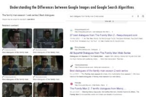 Differences between Google Images and Google Search