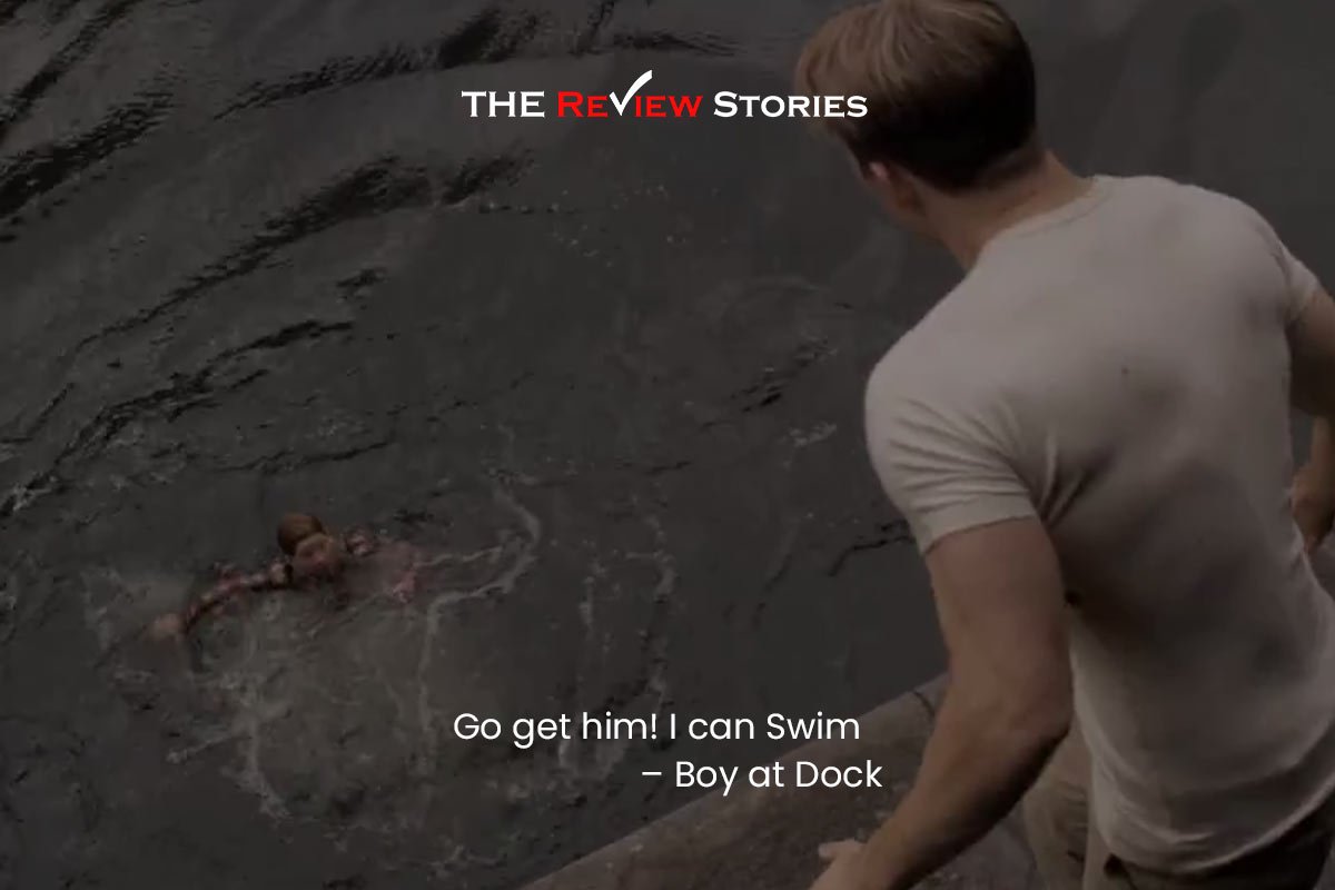 Go get him! I can Swim – Boy at Dock  Best Dialogues from Captain America The First Avenger