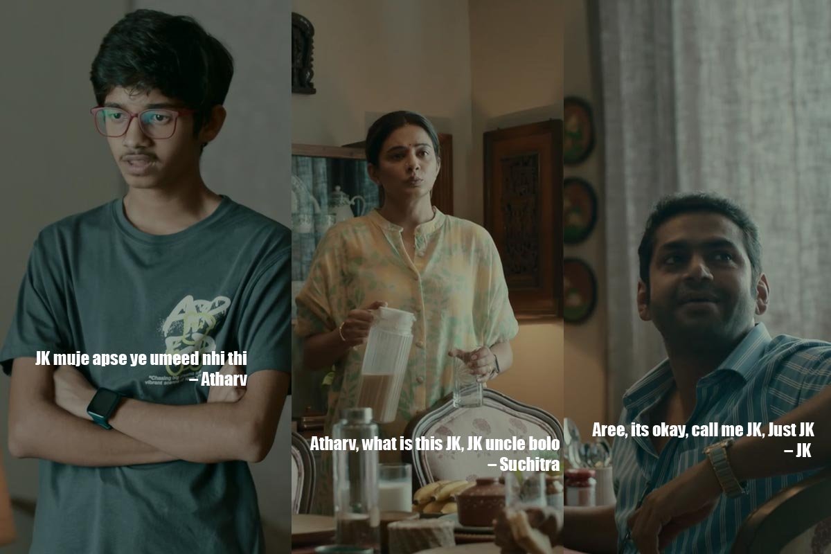 JK muje apse ye umeed nhi thi – Atharv
Atharv, what is this JK, JK uncle bolo – Suchitra
Aree, its okay, call me JK, Just JK – JK