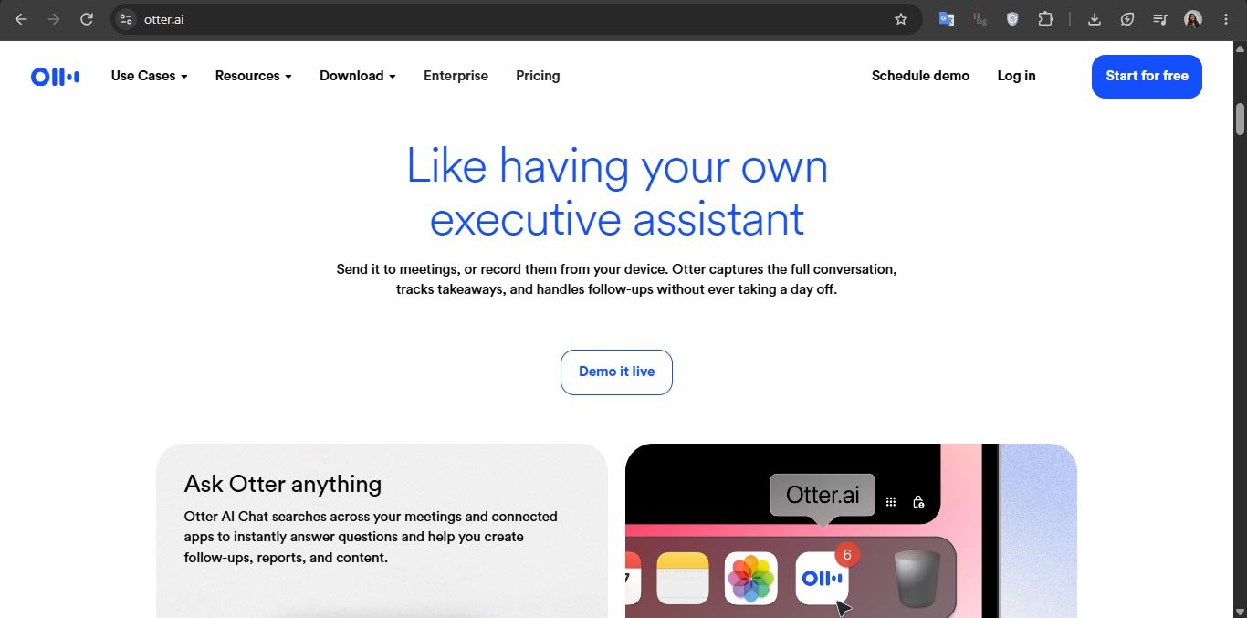 Otter Best AI Productivity Tools