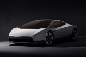 The Flying Tesla Roadster