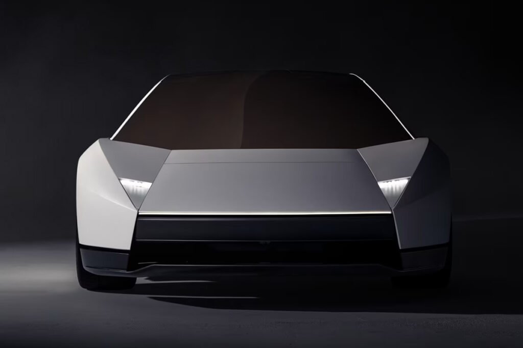 The Flying Tesla Roadster